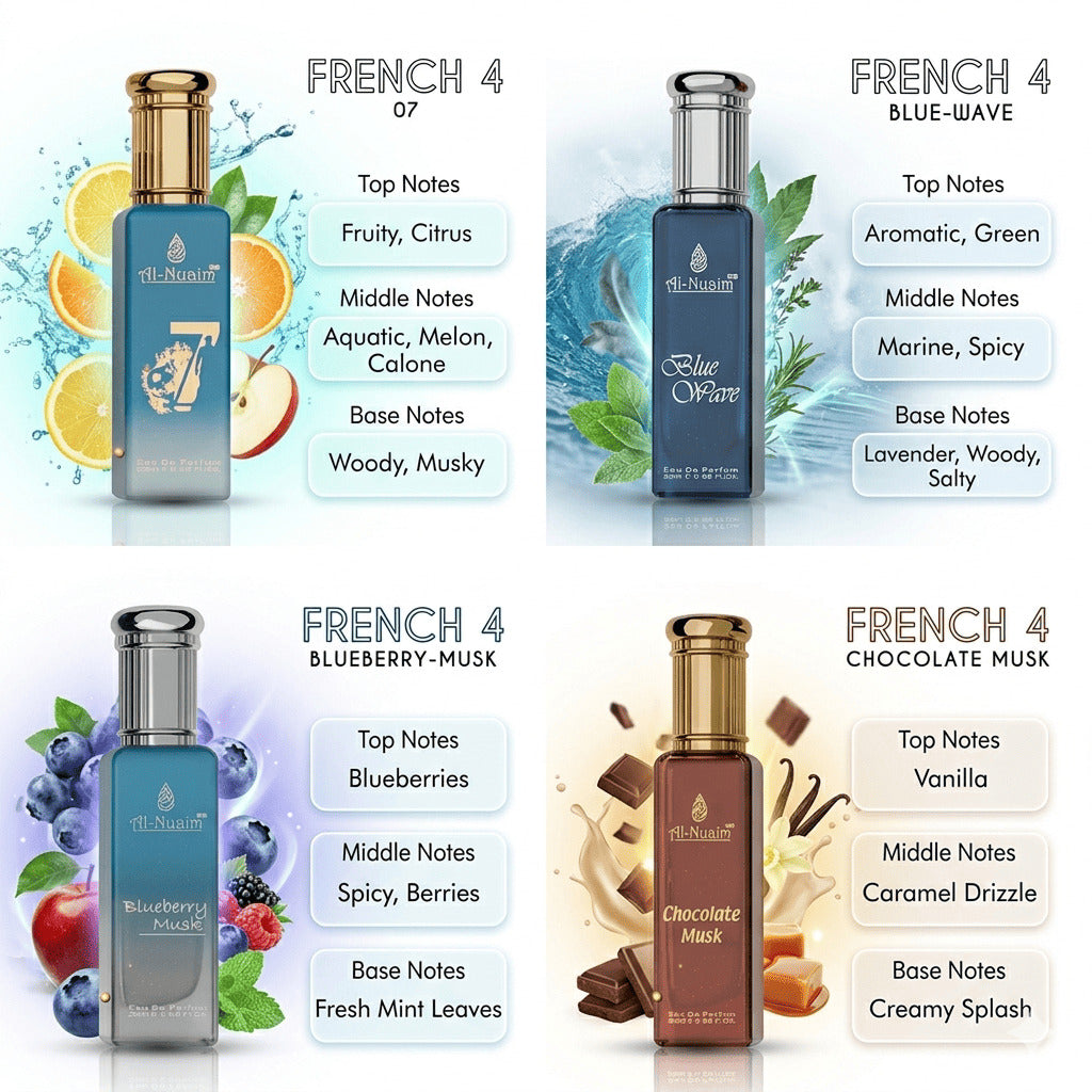 AL-NUAIM FRENCH 4 PERFUME SET (4 X 20ML) | UNISEX