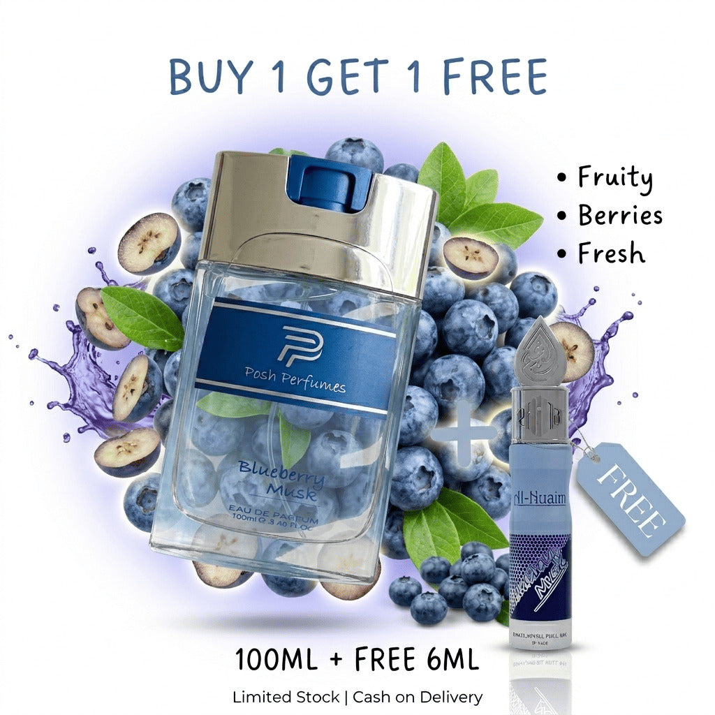 BLUEBERRY MUSK 100ML PERFUME + BLUEBERRY MUSK ATTAR 6ML BY AL NUAIM | UNISEX