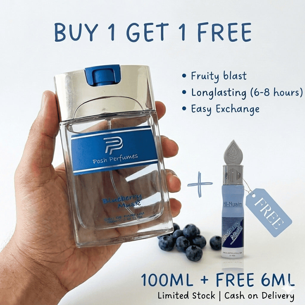 BLUEBERRY MUSK 100ML PERFUME + BLUEBERRY MUSK ATTAR 6ML BY AL NUAIM | UNISEX